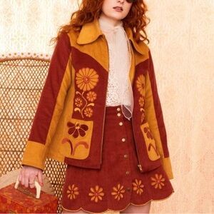 Hippie Shake Honey Hi Corduroy Jacket Orange